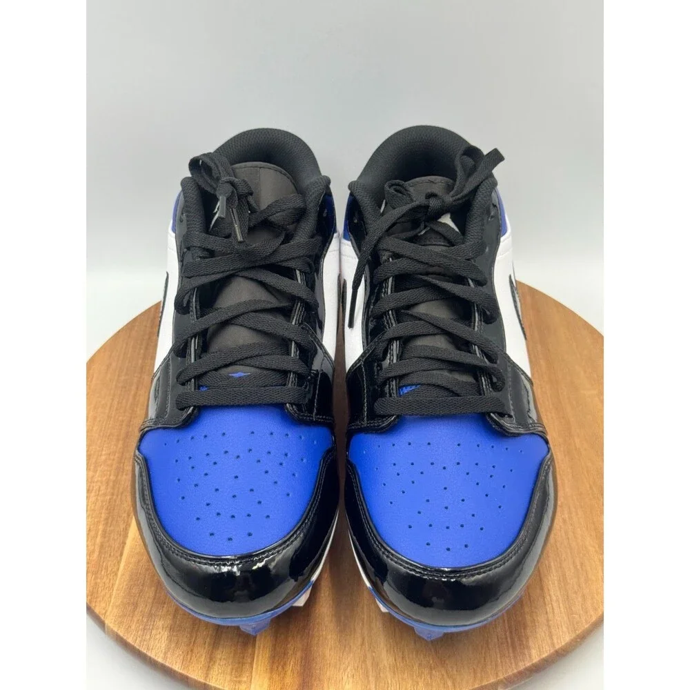 NIKE Jordan 1 TD Low Shoes Men's Size 12 Blue Black Football Cleats FJ6245-401